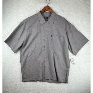Pineapple Connection Medium Men’s Short Sleeve Button Down Shirt Grey
